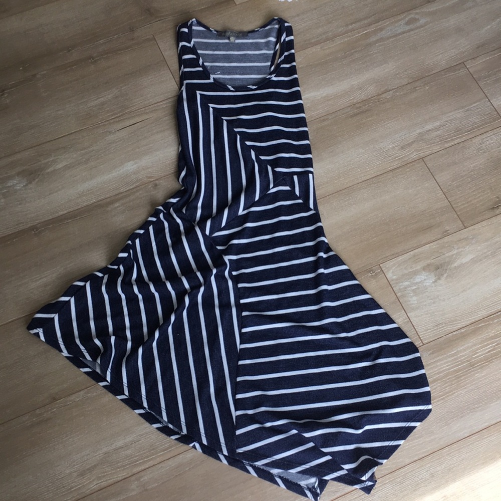 Finn & Clover Navy Striped Dress XS